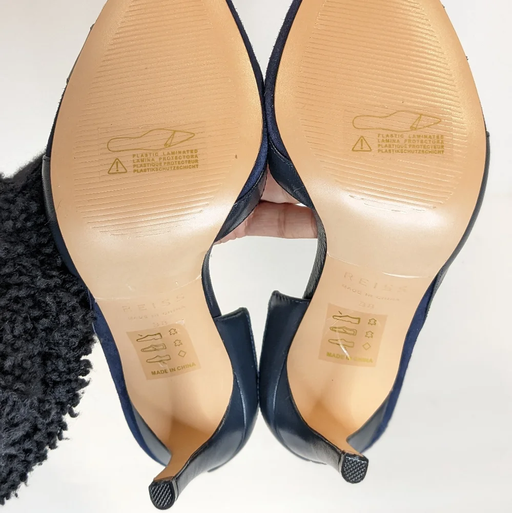 NWOT Reiss suede and leather heels - Picture 13 of 16